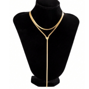 2pcs Double-layered Snake Bone Necklace