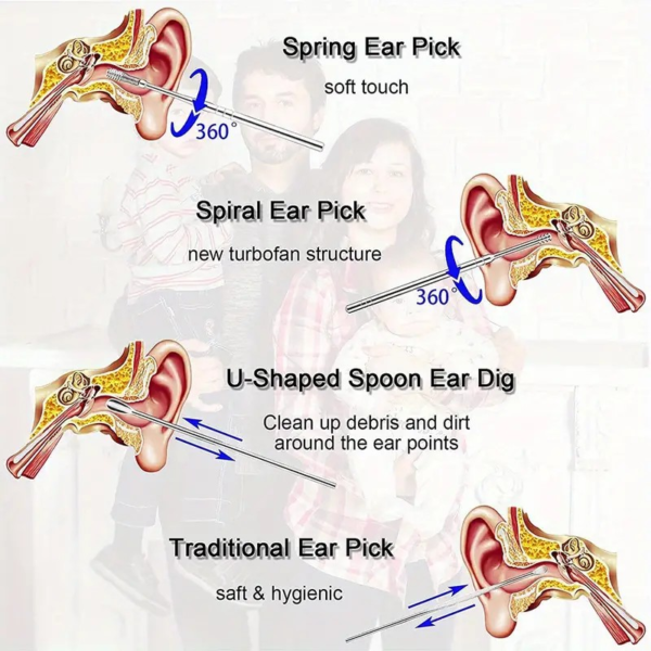 6 PCS Stainless Steel Ear Pick and Earwax Removal kit - Image 3