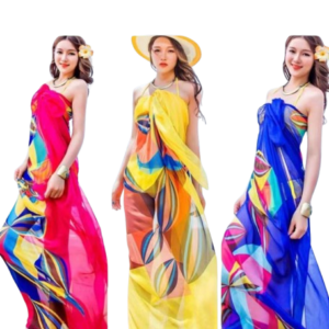 Sun-Defying Floral Print Chiffon Shawl Scarf