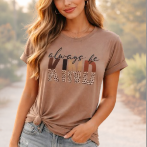 Vibrant Kind Print Crew Neck T-Shirt