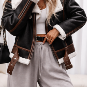 Urban Luxe Sherpa Aviator Jacket