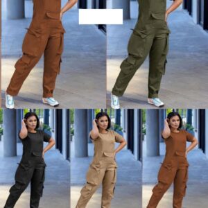Ladies Cargo Jumpsuit