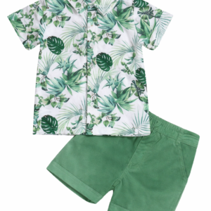 Little Explorer Tropical Shirt & Shorts Set